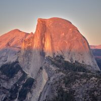 Yosemite ,  Half Dome I solnedgang, tatt fra Glacier Point. Jeg var på toppen av Half Dome i 2016!, fotokunst veggbilde / plakat av Erling Maartmann-Moe