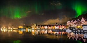 Oslo nordlys panorama, fotokunst veggbilde / plakat av Gunnar Kopperud