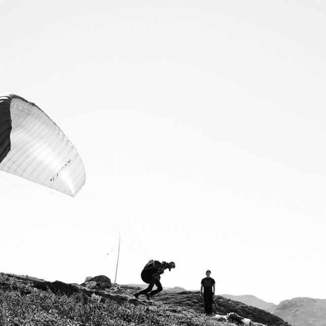 Paraglider i Hemsedal, fotokunst veggbilde / plakat av Henning Mella