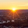 Solnedgang over Oslo, fotokunst veggbilde / plakat av Henning Mella