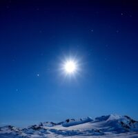 måneskinn over Jotunheimen, fotokunst veggbilde / plakat av Henning Mella