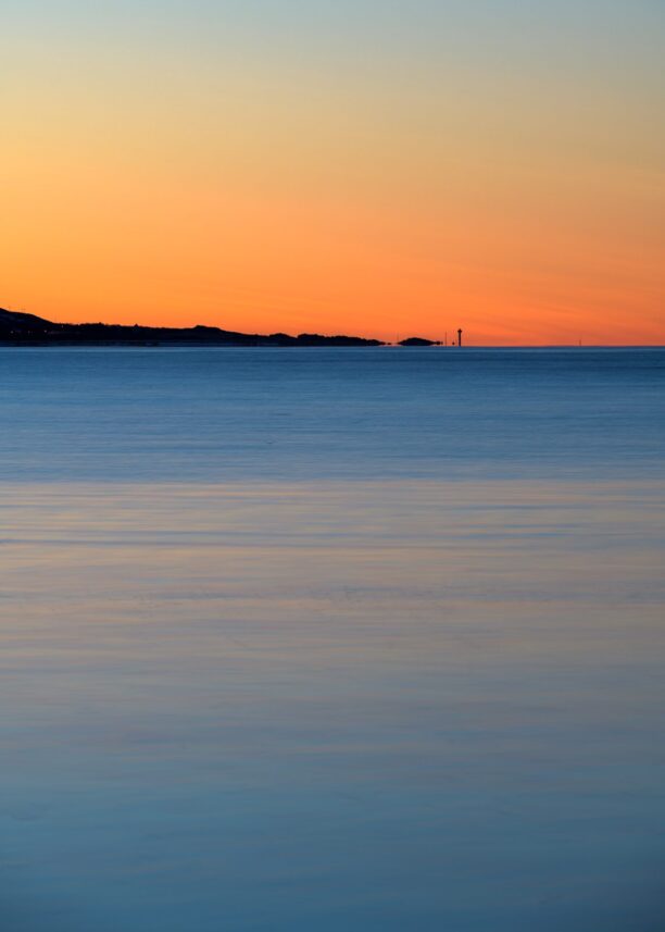 Solnedgang på Hovsund, fotokunst veggbilde / plakat av Kåre Johansen