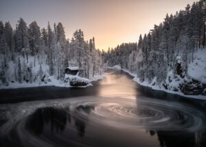 Vinterlandskap i Finland, fotokunst veggbilde / plakat av Kristoffer Vangen