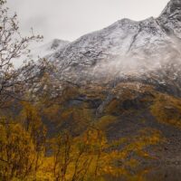 Høstfarger, fjell og vinter, fotokunst veggbilde / plakat av Kristoffer Vangen