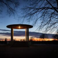 Solnedgang i Torshovparken en januarkveld., fotokunst veggbilde / plakat av Magne Tveiten