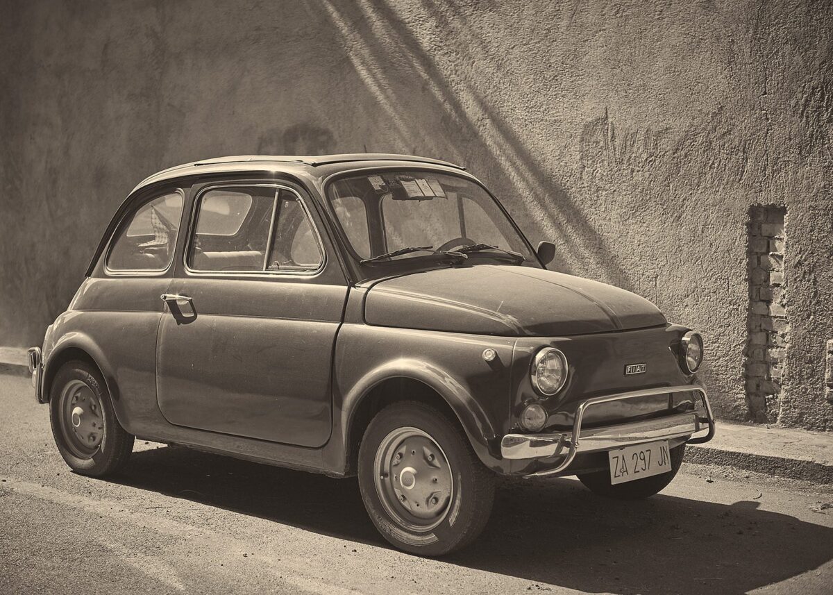 Retro Fiat i Roma, fotokunst veggbilde / plakat av Peder Aaserud Eikeland