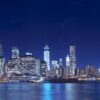 Manhattan skyline fra Brooklyn på kvelden, fotokunst veggbilde / plakat av Peder Aaserud Eikeland