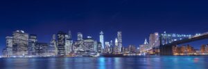 Manhattan skyline fra Brooklyn på kvelden II, fotokunst veggbilde / plakat av Peder Aaserud Eikeland