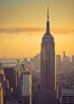 Empire State Building solnedgang sort-hvitt, fotokunst veggbilde / plakat av Peder Aaserud Eikeland