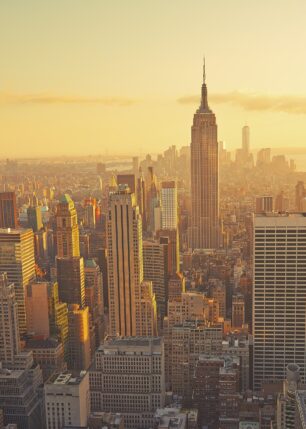Empire State Building solnedgang, fotokunst veggbilde / plakat av Peder Aaserud Eikeland