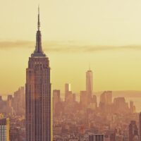 New York skyline morgenlys, fotokunst veggbilde / plakat av Peder Aaserud Eikeland