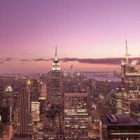 Manhattan by night skyline, fotokunst veggbilde / plakat av Peder Aaserud Eikeland