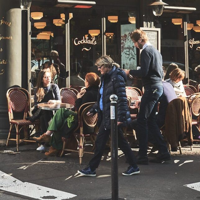 Kafé-livet i Paris, fotokunst veggbilde / plakat av Peder Aaserud Eikeland