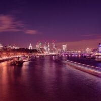Thames by night, fotokunst veggbilde / plakat av Peder Aaserud Eikeland