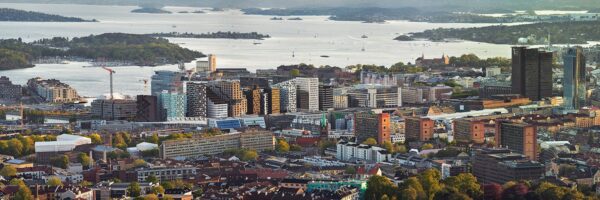 Oslo panoramaperspektiv, fotokunst veggbilde / plakat av Peder Aaserud Eikeland