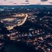 Ullevål stadion by night, fotokunst veggbilde / plakat av Peder Aaserud Eikeland