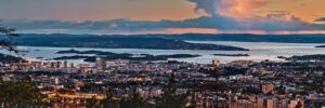 Oslo fra over Grefsenkollen, fotokunst veggbilde / plakat av Peder Aaserud Eikeland