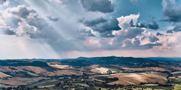 Toscana bølgende landskap, fotokunst veggbilde / plakat av Peder Aaserud Eikeland