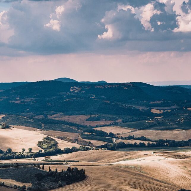 Toscana bølgende landskap, fotokunst veggbilde / plakat av Peder Aaserud Eikeland