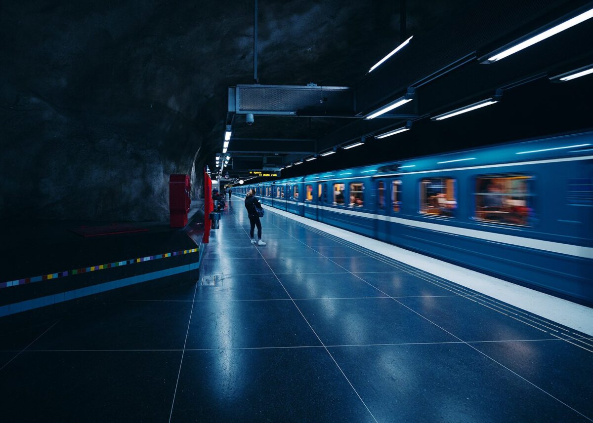 Stockholm blue line, fotokunst veggbilde / plakat av Peder Aaserud Eikeland