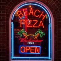 Beach pizza, fotokunst veggbilde / plakat av Peder Aaserud Eikeland