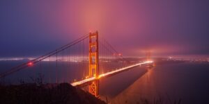 Golden Gate dark, fotokunst veggbilde / plakat av Peder Aaserud Eikeland