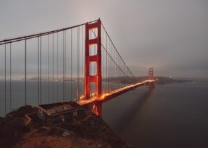 Golden Gate Glow, fotokunst veggbilde / plakat av Peder Aaserud Eikeland
