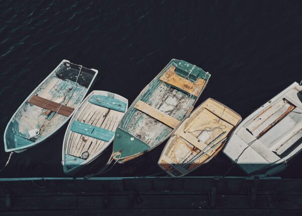 Monterey robåter, fotokunst veggbilde / plakat av Peder Aaserud Eikeland