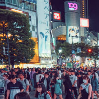 Crossing Shibuya, fotokunst veggbilde / plakat av Peder Aaserud Eikeland
