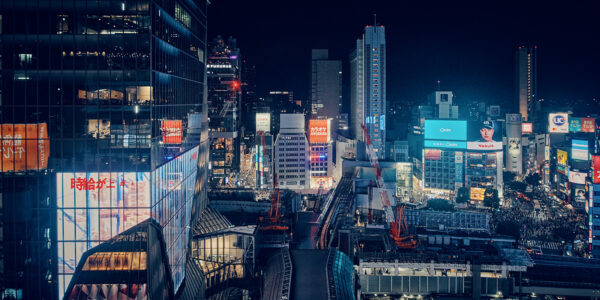 Shibuya skyline, fotokunst veggbilde / plakat av Peder Aaserud Eikeland