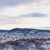 Nydalen i vinterdrakt, fotokunst veggbilde / plakat av Peder Aaserud Eikeland
