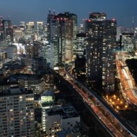 Utsikt i Tokyo på kveldstid, fotokunst veggbilde / plakat av Tor Arne Hotvedt