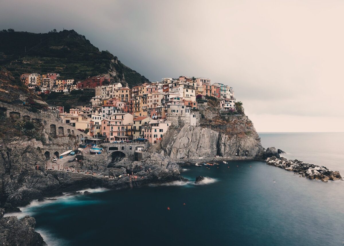 Byen Manarola i Cinque Terre i Italia, fotokunst veggbilde / plakat av Tor Arne Hotvedt