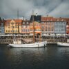 Brygga i Nyhavn i København, med seilbåter, fotokunst veggbilde / plakat av Tor Arne Hotvedt