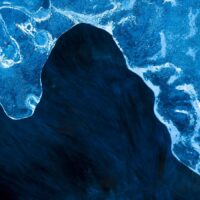 Blå is, fotokunst veggbilde / plakat av Terje Kolaas