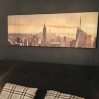 Solnedgang over Manhattan i oktober, fotokunst veggbilde / plakat av Peder Aaserud Eikeland