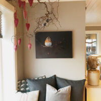 Bjørkefink mister bær, fotokunst veggbilde / plakat av Terje Kolaas