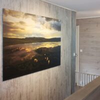 Sauer i solnedgang, fotokunst veggbilde / plakat av Peder Aaserud Eikeland